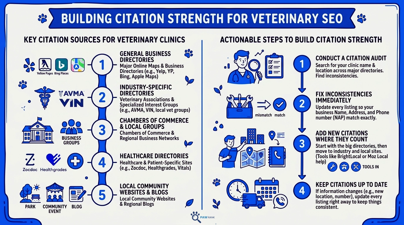 Building local citations for veterinary SEO