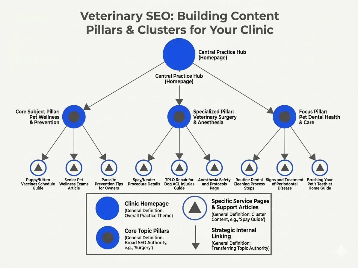 Veterinary SEO interlinking structure